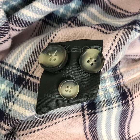 Isabel Marant Etiole Flannel Pink And Blue Plaid Shirt Dress Size 36 (6) - Picture 10 of 11